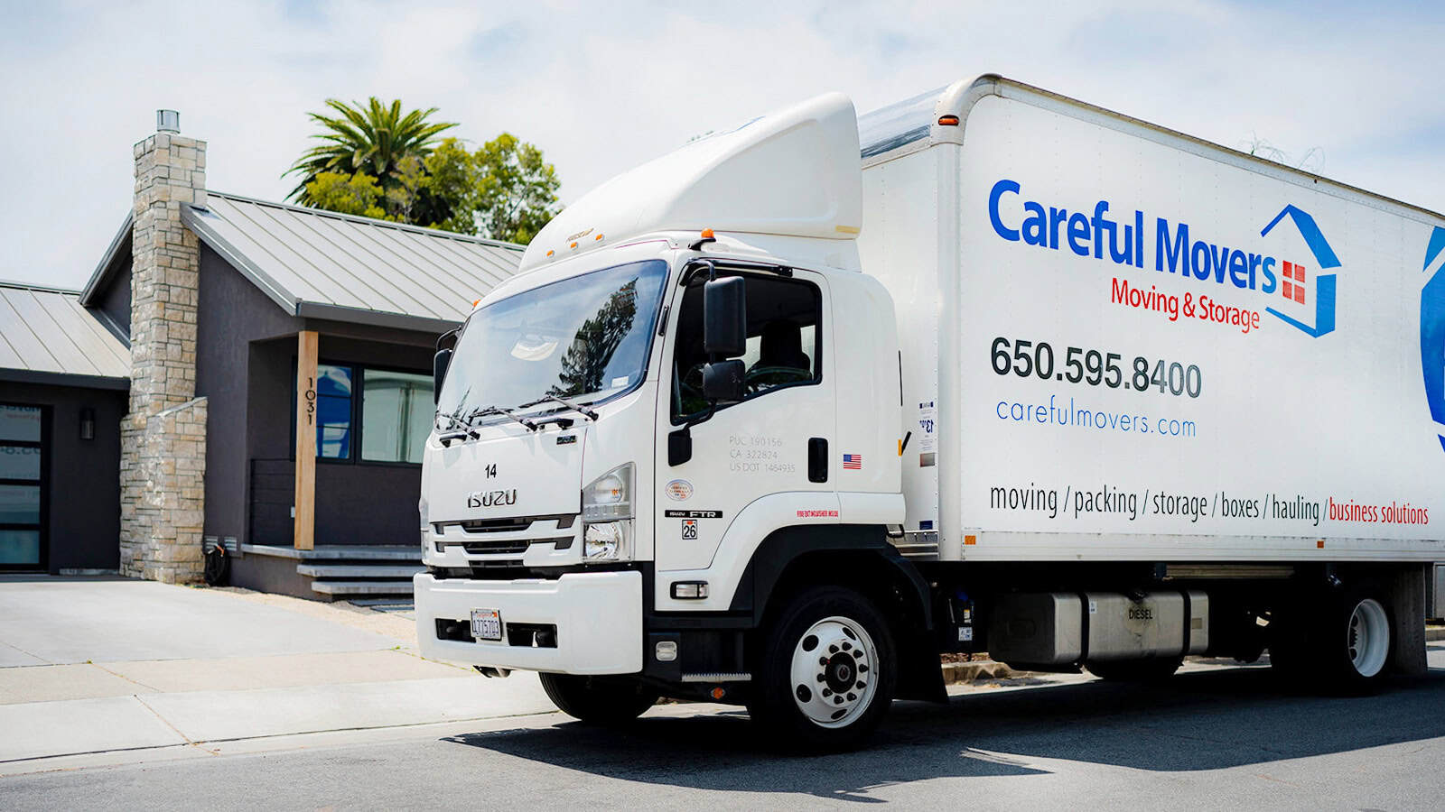 Careful Movers moving truck — Moving, packing, storage, boxes, and hauling
